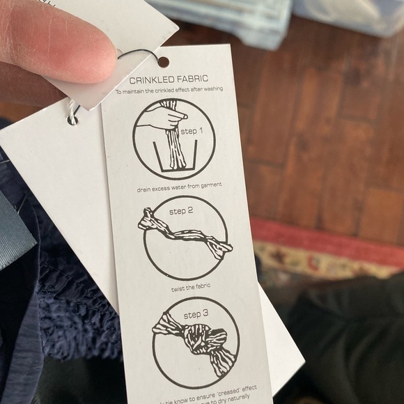 French Connection Boza Ruffle Neck Blouse, Utility Blue - Picture 11 of 14